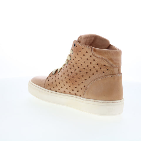 Bed Stu Lirica F328026 Womens Beige Leather Lace Up Lifestyle Sneakers Shoes