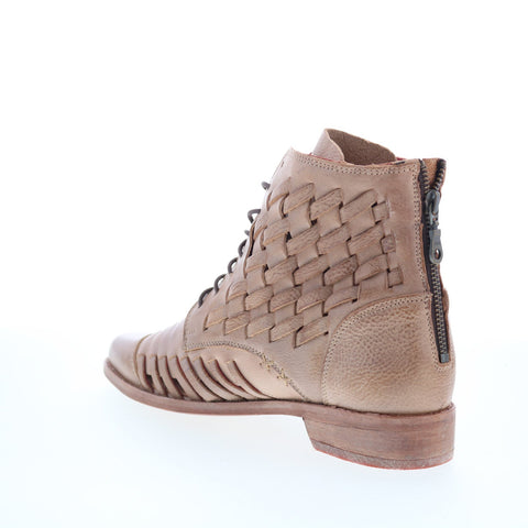 Bed Stu Loretta F328030 Womens Brown Leather Lace Up Ankle & Booties Boots