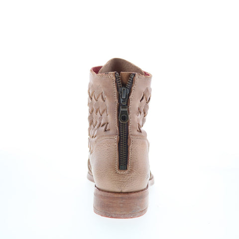 Bed Stu Loretta F328030 Womens Brown Leather Lace Up Ankle & Booties Boots
