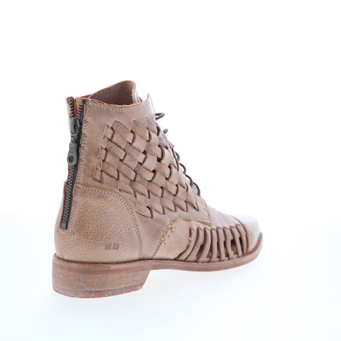 Bed Stu Loretta F328030 Womens Brown Leather Lace Up Ankle & Booties Boots