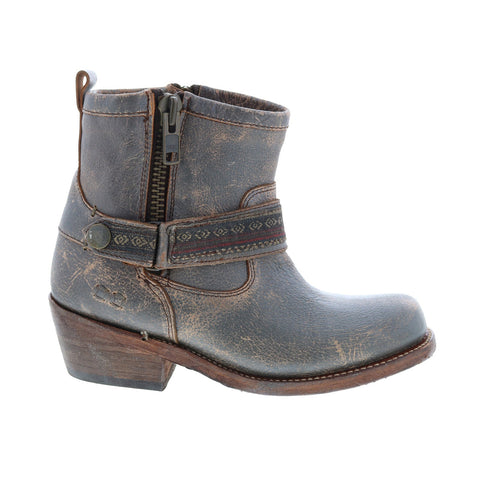 Bed Stu Triple F331508 Womens Gray Leather Zipper Casual Dress Boots