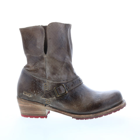 Bed Stu Shaela F331516 Womens Brown Leather Zipper Western Boots
