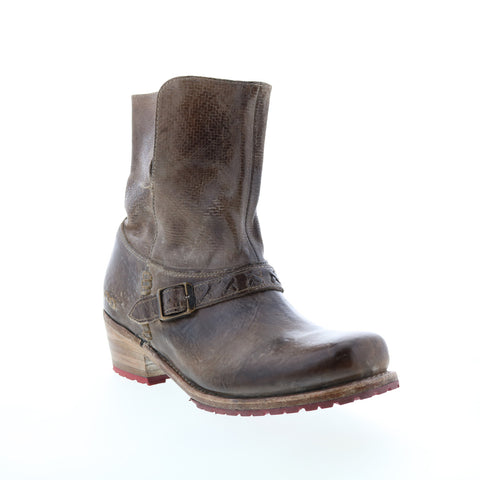Bed Stu Shaela F331516 Womens Brown Leather Zipper Western Boots