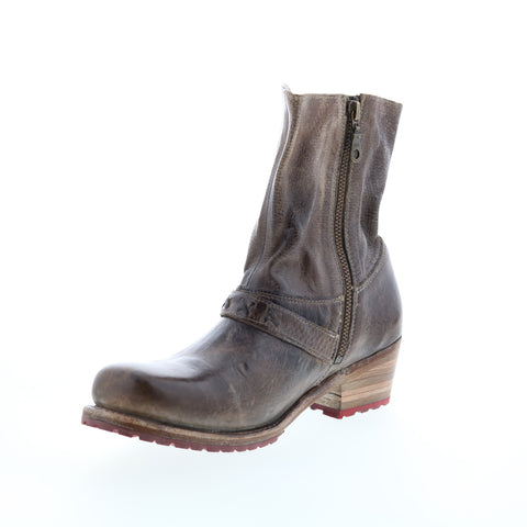 Bed Stu Shaela F331516 Womens Brown Leather Zipper Western Boots