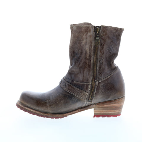 Bed Stu Shaela F331516 Womens Brown Leather Zipper Western Boots