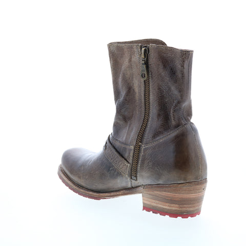 Bed Stu Shaela F331516 Womens Brown Leather Zipper Western Boots