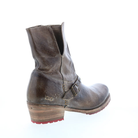 Bed Stu Shaela F331516 Womens Brown Leather Zipper Western Boots
