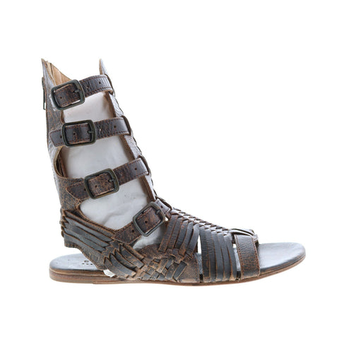 Bed Stu Aurelia F373010 Womens Brown Leather Gladiator Sandals Shoes