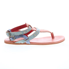 Bed Stu Moon F373152 Womens Pink Leather Slip On Strap Sandals Shoes