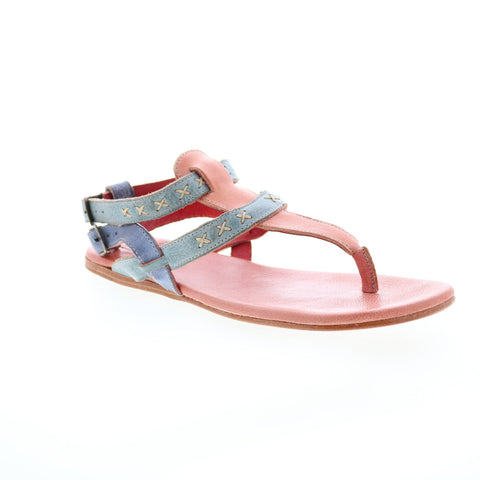 Bed Stu Moon F373152 Womens Pink Leather Slip On Strap Sandals Shoes