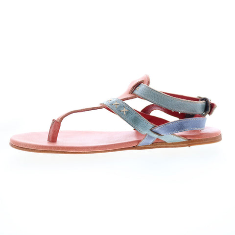 Bed Stu Moon F373152 Womens Pink Leather Slip On Strap Sandals Shoes