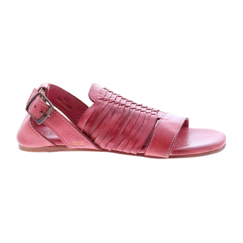 Bed Stu Ingritt F373153 Womens Pink Leather Hook & Loop Strap Sandals Shoes
