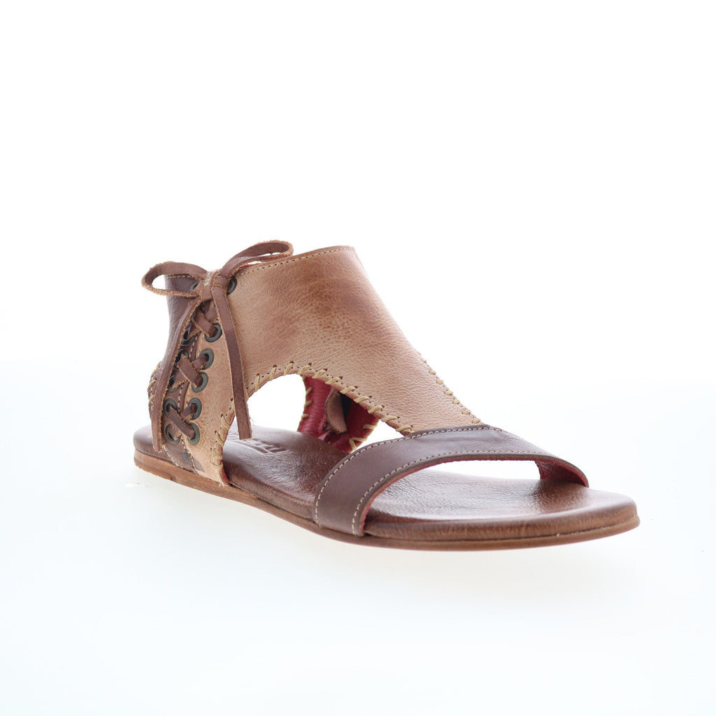 Bed Stu Nina F373154 Womens Brown Leather Lace Up Strap Sandals Shoes ...