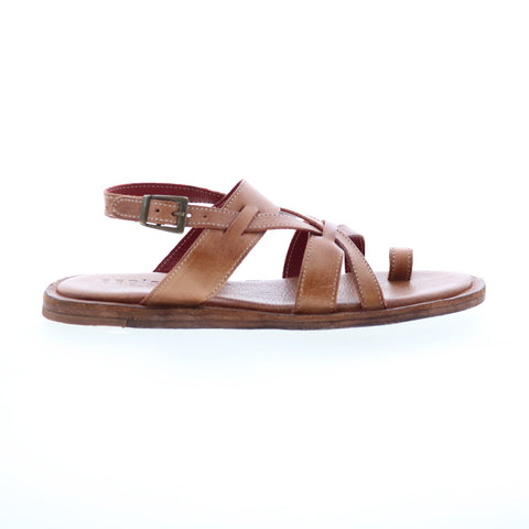 Bed Stu Manati II F373156 Womens Brown Leather Hook & Loop Strap Sandals Shoes