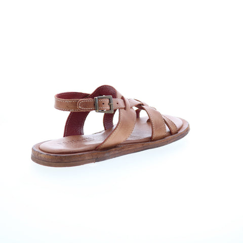 Bed Stu Manati II F373156 Womens Brown Leather Hook & Loop Strap Sandals Shoes
