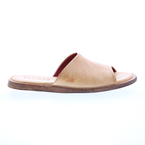Bed Stu Kate F373157 Womens Brown Leather Slip On Slides Sandals Shoes