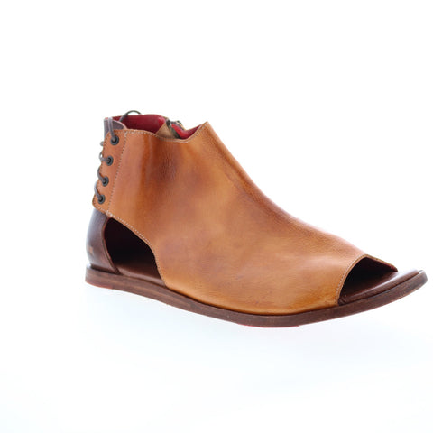 Bed Stu Zoraida F373162 Womens Brown Leather Slip On Strap Sandals Shoes