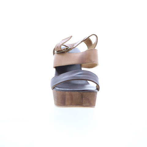 Bed Stu Sophie F376001 Womens Brown Leather Heeled Sandals Shoes