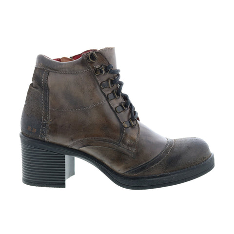 Bed Stu Florine F381000 Womens Gray Leather Lace Up Ankle & Booties Boots