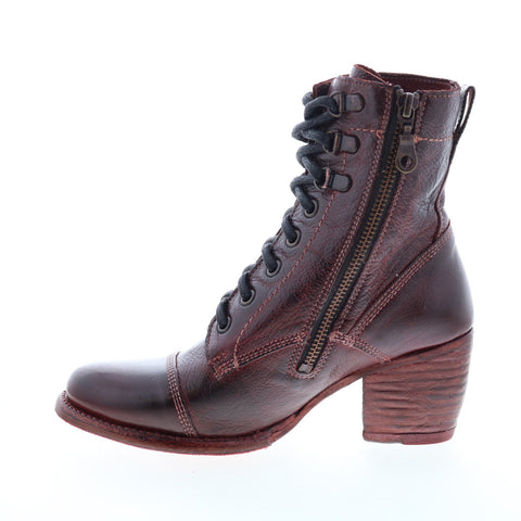 Bed Stu Judgement F385001 Womens Bargundy Leather Lace Up Casual Dress Boots