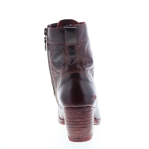 Bed Stu Judgement F385001 Womens Bargundy Leather Lace Up Casual Dress Boots