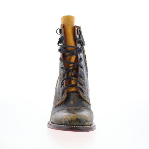 Bed Stu Judgement F385001 Womens Black Leather Lace Up Ankle & Booties Boots