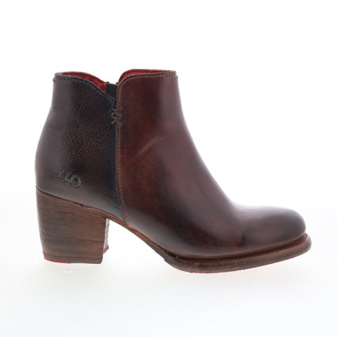 Bed Stu Yell F387002 Womens Brown Leather Zipper Ankle & Booties Boots