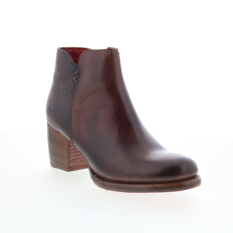 Bed Stu Yell F387002 Womens Brown Leather Zipper Ankle & Booties Boots