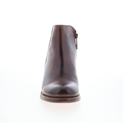 Bed Stu Yell F387002 Womens Brown Leather Zipper Ankle & Booties Boots
