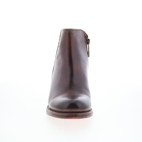 Bed Stu Yell F387002 Womens Brown Leather Zipper Ankle & Booties Boots