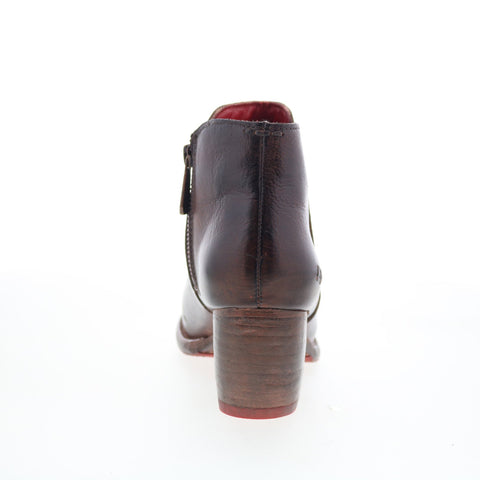 Bed Stu Yell F387002 Womens Brown Leather Zipper Ankle & Booties Boots