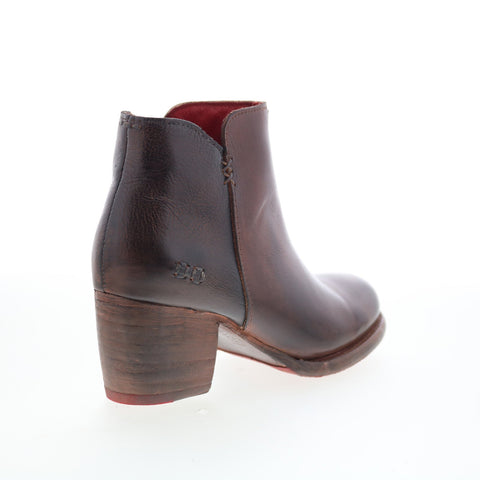Bed Stu Yell F387002 Womens Brown Leather Zipper Ankle & Booties Boots