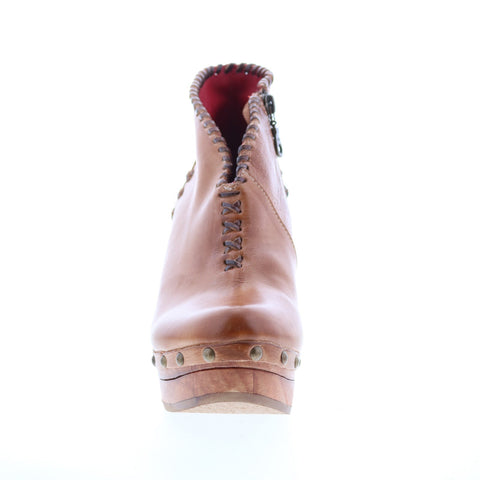 Bed Stu Marina F389007 Womens Brown Leather Zipper Ankle & Booties Boots