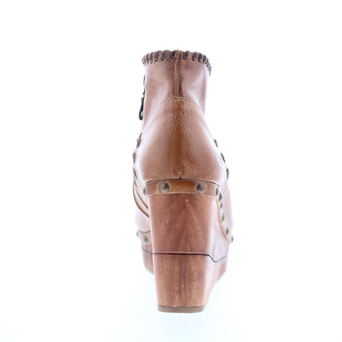 Bed Stu Marina F389007 Womens Brown Leather Zipper Ankle & Booties Boots