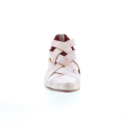 Bed Stu Brittany F392012 Womens Beige Leather Slip On Strap Sandals Shoes