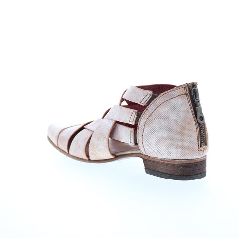 Bed Stu Brittany F392012 Womens Beige Leather Slip On Strap Sandals Shoes
