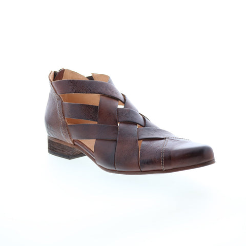 Bed Stu Brittany F392012 Womens Brown Leather Slip On Strap Sandals Shoes