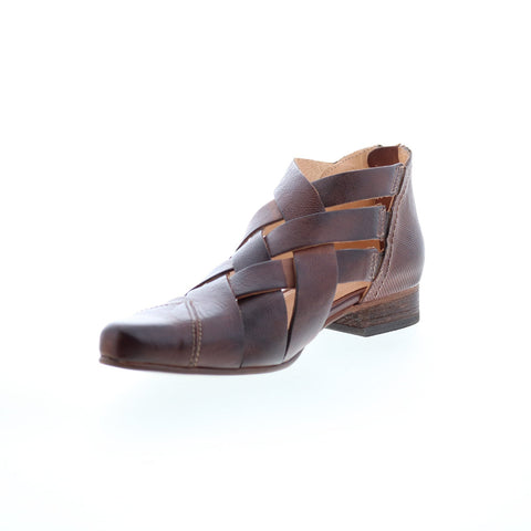 Bed Stu Brittany F392012 Womens Brown Leather Slip On Strap Sandals Shoes