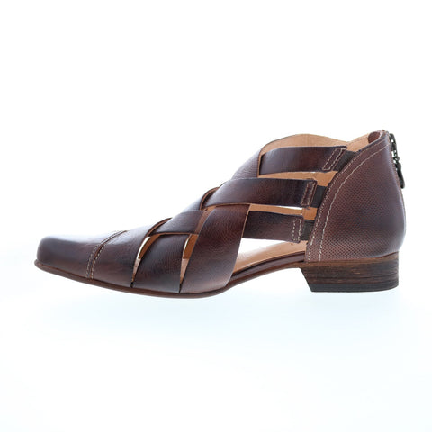 Bed Stu Brittany F392012 Womens Brown Leather Slip On Strap Sandals Shoes
