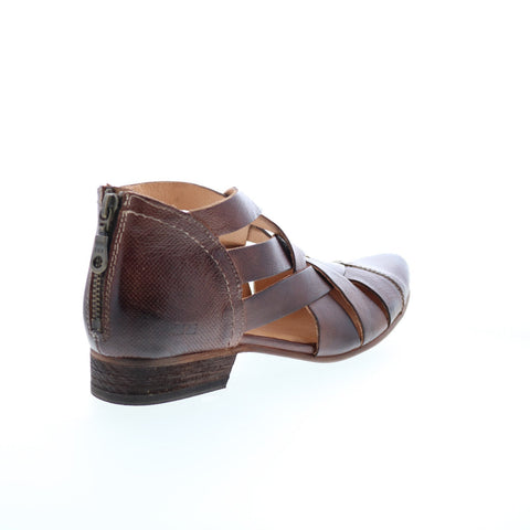 Bed Stu Brittany F392012 Womens Brown Leather Slip On Strap Sandals Shoes