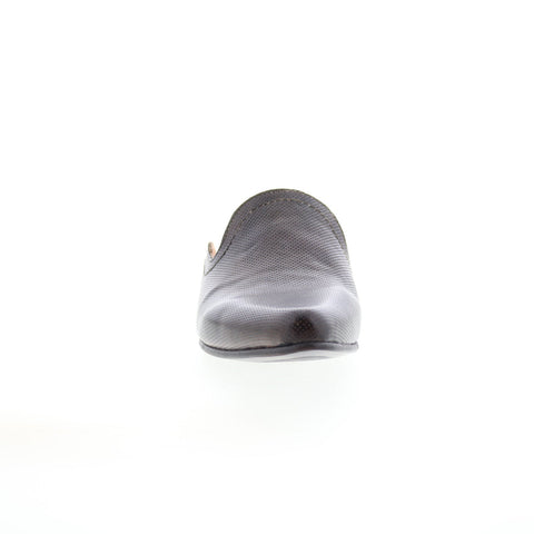 Bed Stu Brenda F392013 Womens Gray Leather Slip On Mule Flats Shoes