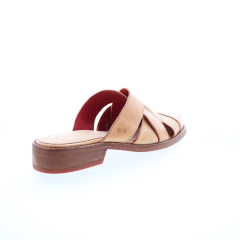 Bed Stu Mayra F392022 Womens Brown Leather Slip On Mule Flats Shoes