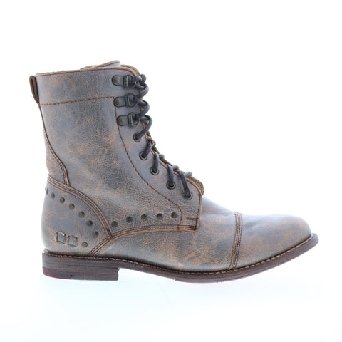 Bed Stu Cybelle F393014 Womens Gray Leather Lace Up Casual Dress Boots