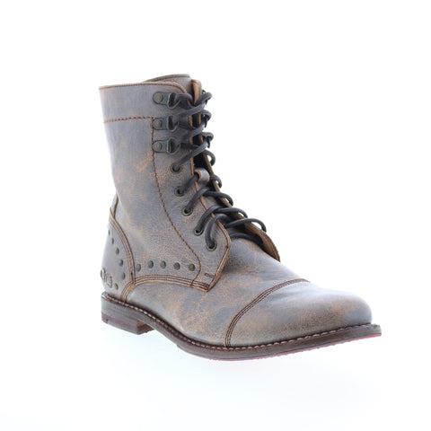Bed Stu Cybelle F393014 Womens Gray Leather Lace Up Casual Dress Boots