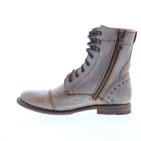 Bed Stu Cybelle F393014 Womens Gray Leather Lace Up Casual Dress Boots