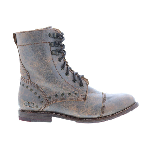 Bed Stu Cybelle F393014 Womens Gray Leather Lace Up Casual Dress Boots