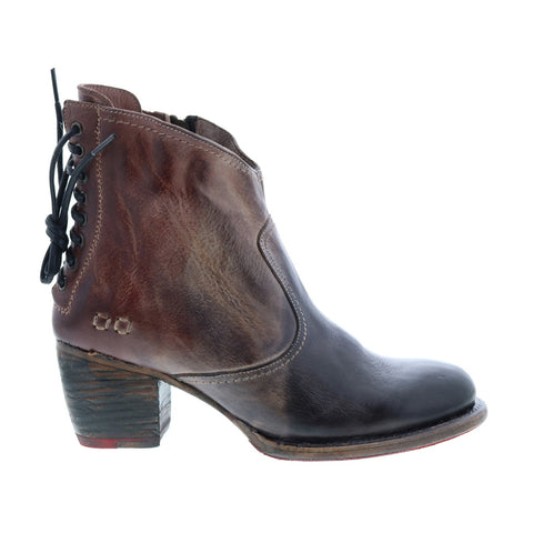 Bed Stu Xena F393017 Womens Black Leather Lace Up Casual Dress Boots