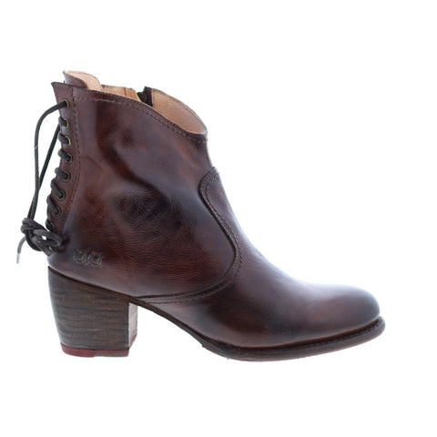 Bed Stu Xena F393017 Womens Brown Leather Lace Up Casual Dress Boots