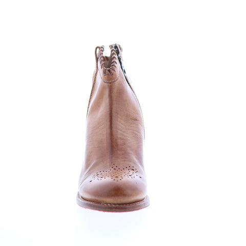Bed Stu Cinthya F393018 Womens Brown Leather Zipper Ankle & Booties Boots