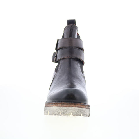 Bed Stu Ginger F393019 Womens Black Leather Hook & Loop Casual Dress Boots